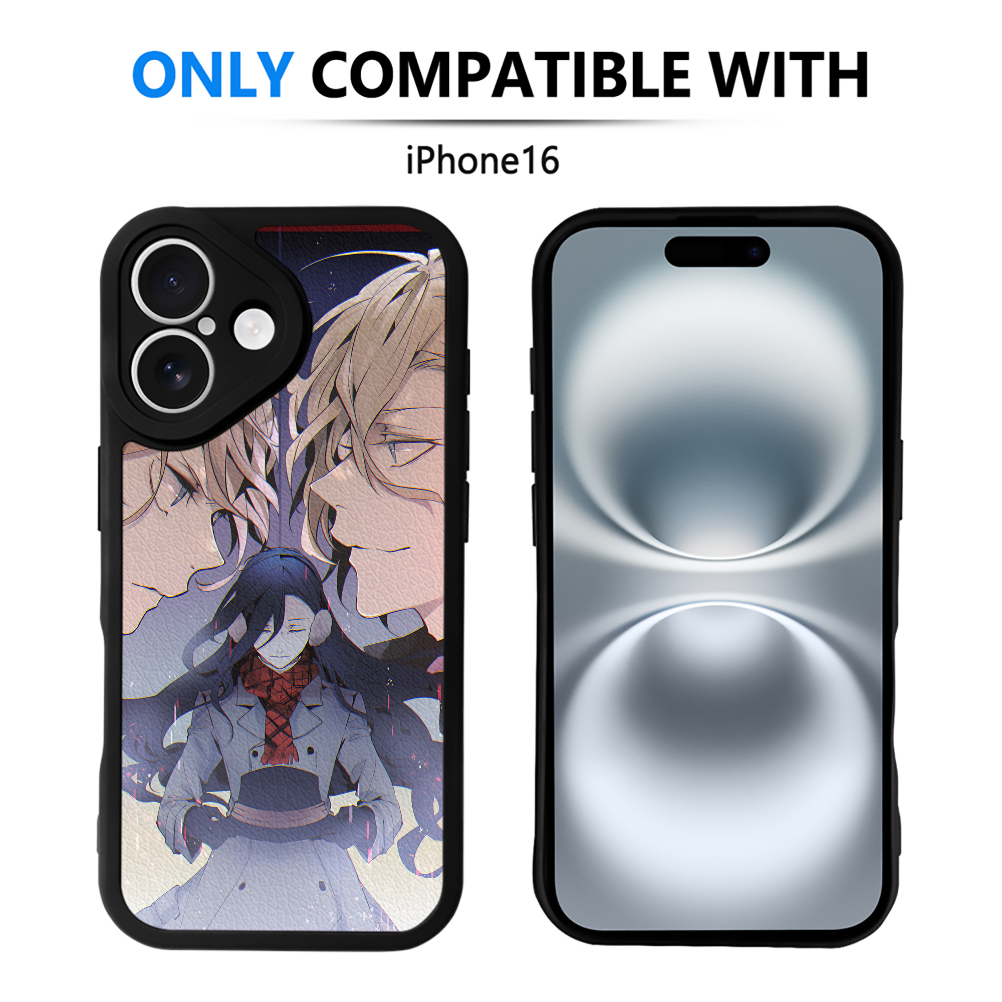 （画像用） 文豪ストレイドッグス Bungo Stray Dogs 【iPhone 16シリーズ対応】シリコンスマホケース（レザー調） 材質：シリコン